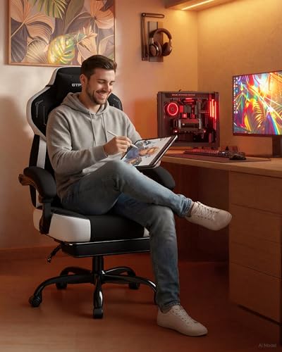 Image of GTPLAYER Gaming Chair for Adults, Ergonomic High Back Chair with Footrest