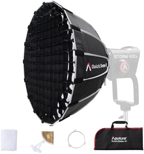 Aputure Light Dome Quick Dome 60 Softbox,60cm(2ft) Circular Bowen...
