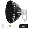 Aputure Light Dome Quick Dome 60 Softbox,60cm(2ft) Circular Bowens Mount with Quick Release Design,Include Diffusion, Light Control Grid, Carrying Bag for Led Video Light