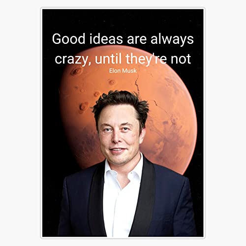 Elon Musk. Quote. Bumper Sticker Vinyl Decal 5"