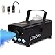 Nebelmaschine, 500W Mini Rauchmaschine mit RGB Gemischte Farbe LED Lichter Effekt mit Funkfernbedienungen für Halloween Party Hochzeit Bühneneffekt