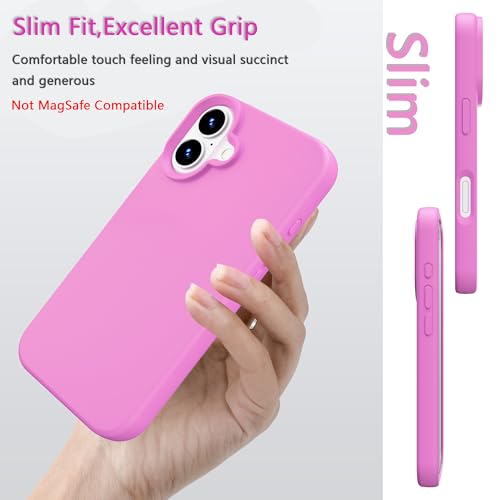 Image of iPhone 17 Case Silicone,Soft Microfiber Lining(Pulm Pink)