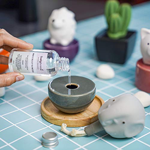 Lively Breeze Little Elephant, Diffusers For Essential Oils And Aromatherapy Fragrance, Non-Electric Ceramic, Ceramic Diffusers In Car, Ceramic Diffuser For Bathroom And Desk Office Decor, Grey Vase #TOP3