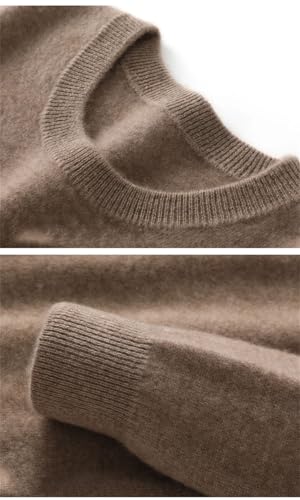 Men's Long Sleeve Sweater Solid Color Round Neck Loose Knitting Sweater Pullover4