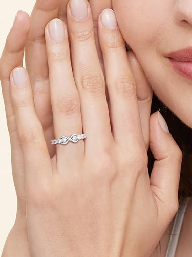 Custom4U Personalized Mothers Ring with 1-5 Birthstones Names Engraved 925 Sterling Silver/14K White Gold Plated Birthstone Rings for Women Promise Ring Birthday Jewelry Gifts for Mom Grandmother Wife3