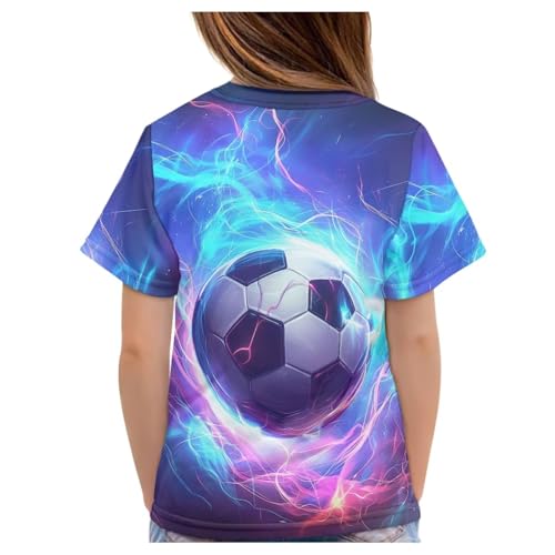 Image of JEOCODY Boys Girls Graphic Tees Funny 3D Printed Short Sleeve T-Shirts 3-16T
