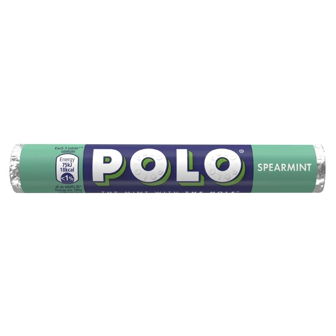 Polo Mints Spearmint Tube - 34g (Pack 32)