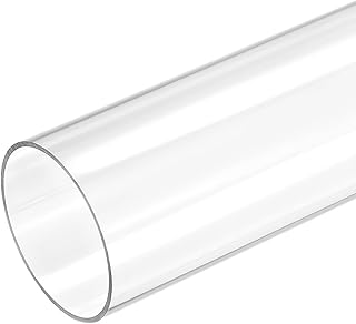 MECCANIXITY Plastic Pipe Rigid Polycarbonate Round Tube Clear 2.3"(59mm) ID 2.5"(63mm) OD 14" (350mm) High Impact for Lighting, Models, Water Plumbing