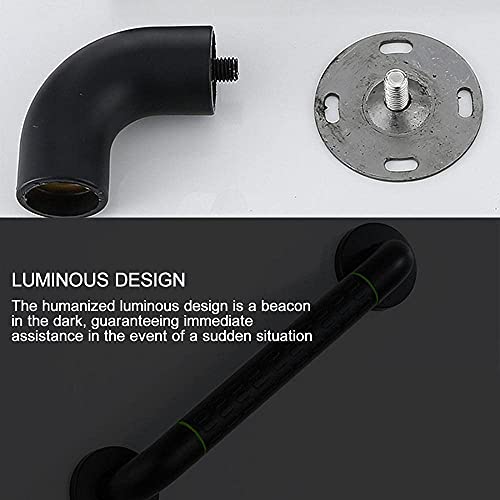 Barra de Agarre para Ducha, Barra de Agarre para baño, pasamanos de Seguridad para Personas Mayores, baño, bañera, Acero Inoxidable, para discapacitados, Color Negro