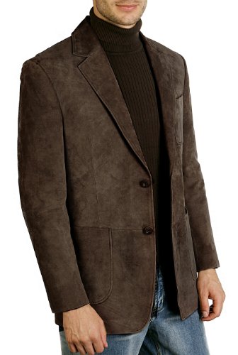BGSD Men Steve 2-Button Suede Leather Blazer Sport Coat Jacket (Also available in Big and Tall and Short)2