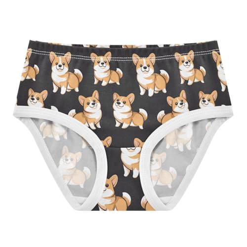 Girls Underwear Soft Cotton Corgis Kids Panties in Sizes 2/3t, 4t, 5t, 6 and 8