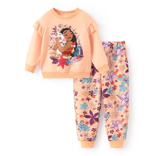 Image of Disney Outfits for Girls Long Sleeve Shirt Pocket Pant Toddler Sweatsuit