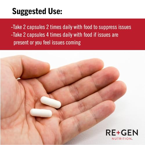 image for Re+Gen Nutrition H Rescue Immune Support Supplement for Adults, Capsul