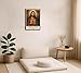 Framed Christian Canvas Wall Art Sacred Heart of Jesus Poster Artwork Divine Mercy Portrait Painting Picture Catholic Print Wall Decor for Church Prayer Home Decoration 8x10in