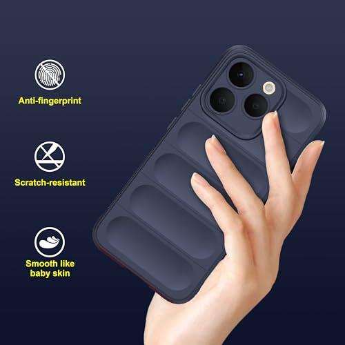 Image of amazon basics Back Case Cover for Realme 15T 5G | Compatible for Realme 15T 5G Back Cover | Liquid Silicon Magic Case with Camera Protection | Sapphire