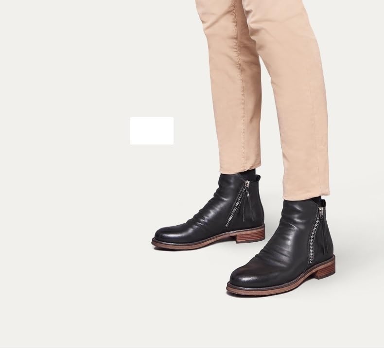 Men's Chelsea Boots Leather Casual Chukka Ankle Boots Classic Elastic Dress Boots For Men Fashionable Autumn And Winter Men's Boots4