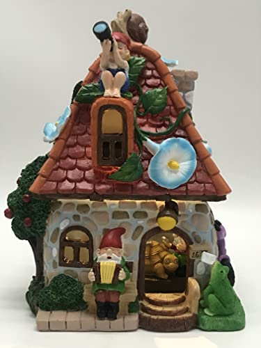 Garden Statue Solar Gnome Stone House #TOP5