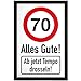 Produktbild DankeDir! 70 Tempo Drosseln Schild - Alles Gute Geschenk 70. Geburtstag Geschenkidee Geburtstagsgeschenk Siebzigsten Geburtstagsdeko Partydeko Party Zubehör Geburtstagskarte