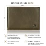 SERMAN BRANDS Mens Slim Bifold Wallet RFID Blocking Minimalist Front Pocket Wallets for Men - Thin & Stylish - Image 2