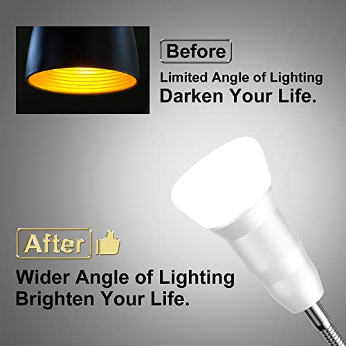 Symynelec E26 E27 28Cm/11Inch Extension Socket Extender Adapter, E26 E27 Us Standard Goose Neck Flexible Extension, All-Directional Adjustable Standard Light Bulb Socket Converter #TOP2