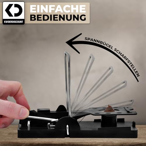 Köder-Discount: 3X Professionelle Rattenschlagfallen - Wiederverwendbare und zuverlässige Rattenfalle ohne Rattengift. Schnelle Ergebnisse, aus Kunststoff, Schwarz