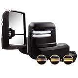 Towing Mirrors for 2019-2022 Chevy Silverado 1500 with Switchback Turn Siganl Running Light Power...