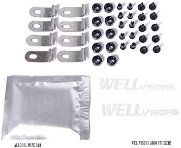 WellVisors Window Visors Wind Deflectors Compatible with Lexus LX470 1998-2007 Premium Series Rain Guards 3-847LX001