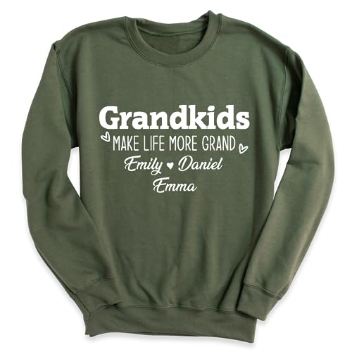 Grandma Shirt With Grandkids Names Sweatshirt, Nana Papa Sweatshirt, Granny Shirt, Gift For Grandma, Personalized Grandkids Sweatshirt, Christmas Nana Papa Gift Shirt, Grandkids Custom Shirt4