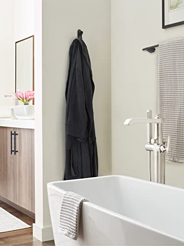 Image of Amerock Unison Single Prong Matte Black Wall-Mounted Hook
