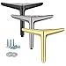 Qrity 4X Patas Triangulares Dorado de 25 cm para Muebles, Proceso de Pulido Galvanizado, Adecuado para Gabinete, Sofá, Mesa de Café, Mueble de TV y Otros Muebles