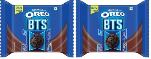 Image of Cadbury Oreo Chocolate Flavour Cream Sandwich Biscuit Family Pack, 275.55 g (Pack of 2)