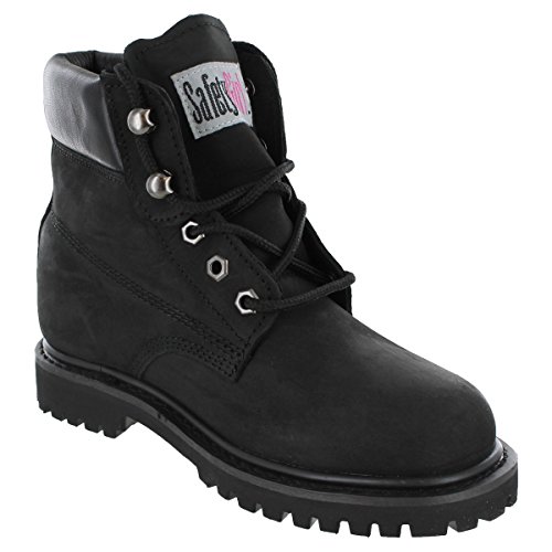 Safety Girl II Steel Toe Work Boots - Black - Size 6W