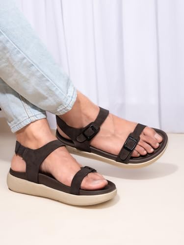 Image of FENTACIA Men Ankle Strap Sandals
