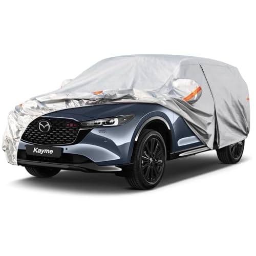 Kayme 6 Layers SUV Car Cover Custom Fit for Mazda CX-5 CX5 CX50 CX-50(2012-2025) Waterproof All Weather for Automobiles, Outdoor Full Cover Rain Sun U