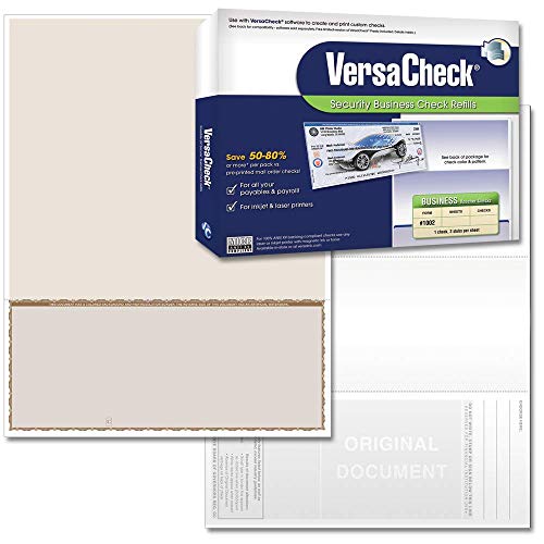 Recargas de cheques de negocio VersaCheck de seguridad contra fraude, formulario #1002