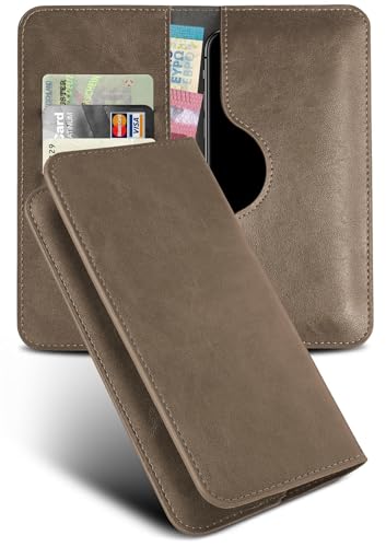 Étui Samsung Galaxy A55 5G moex en cuir synthétique taupe avec porte-cartes