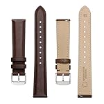 BISONSTRAP Elegant Leather Watch Straps, Quick Release, Watch Bands for Women and Men, 12mm, Dark Brown (Silver Buckle) - Image 3