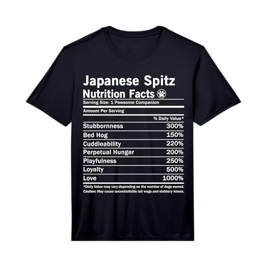 Japanese Spitz Nutrition Facts Funny Dog Performance T-Shirt