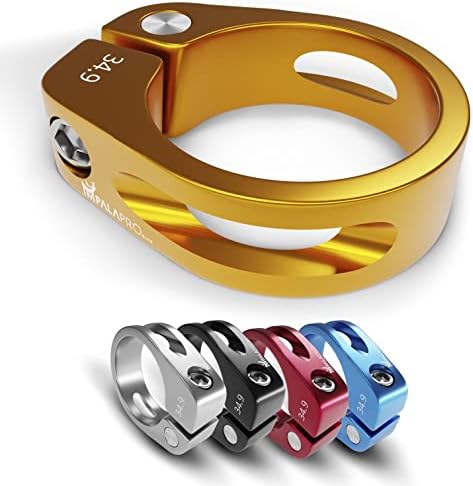 IMPALAPRO Bike Seatpost Clamp - Bike Seat Clamp - Seat Clamp Bike - Bike Seat Post Clamp- Seat Post Clamp - Bicycle Seat Clamp - Bike Seat Lock Clamp - 7075CNC (Blue, 34.9mm/1.37in)