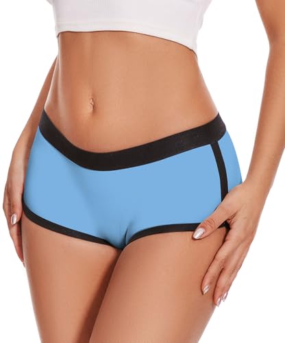 Image of Aueyan Womens Boyshorts Panties Stretchy Boxer Briefs Novelty Lounge Sleep Shorts