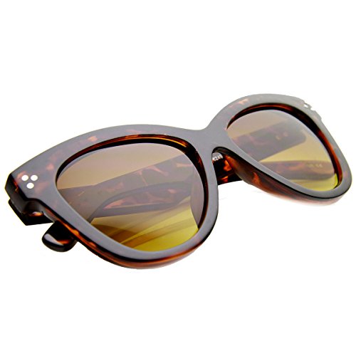 zeroUV Womens Fashion Oversized Oval Bold Rim Butterfly Cat Eye Sunglasses4