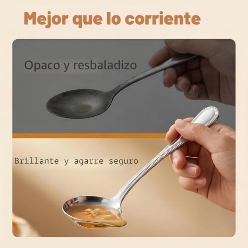 Miniatura 4 de Ztolbriy Cuchara Para Salsa, Cucharón Para Salsa De Acero Inoxidable - Utensilios De Cocina Duraderos Para Servir Salsa, Salsas Cremosas Y Salsas Picantes En Comidas Caseras, Fiestas Y Restaurantes