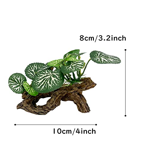 Smoothedo-Pets Aquarium Plants Fish Tank Decorations Betta Rest Soft Silk Leaf/Small Size Plastic Artificial Plant Goldfish Waterscape Fish Hides Snake Tank/Reptiles Plants (B) #TOP1