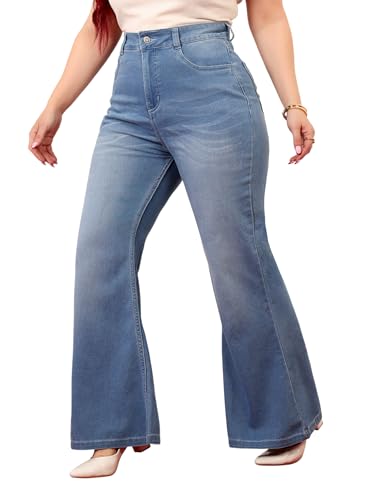 Image of Miss Chase A+ Women's Bootcut High Rise Regular Length Stretchable Denim Jeans