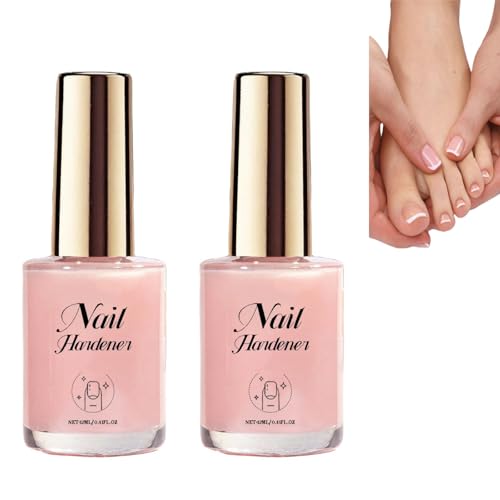 Durcisseur d'ongles - Vernis hydratant et raffermissant doux pour des ongles plus durs et brillants, réduisant la casse, plus lisses et plus résilients. Doux, à absorption rapide, léger (2PCS)