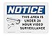 Accuform Signs MASE806VP Plastic Safety Sign, Legend "NOTICE THIS AREA IS UNDER 24 HOUR VIDEO SURVEILLANCE" with Graphic, 7" Length x 10" Width x 0.055" Thickness, Blue/Black on White