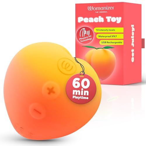 Womanizer Peach Sex-Spielzeug, Druckwellenvibrator für die Frau & Paare | Erotik-Geschenk Frauen Vibrator | Damen Klitoris Stimulator für Sie | Extrem Dildo Toy | Erotikspielzeug Vibration Sauger