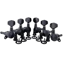 Lot de 6 accordeurs de guitare 1:18 verrouillables pour guitare acoustique, clés d’accordage de guitare électrique, mécaniques de guitare, chevilles d’accordage de guitare, 6 chevilles en ligne 3 x 3 - Les Beatles, Paul McCartney, John Lennon, RIngo Starr, George Harrison