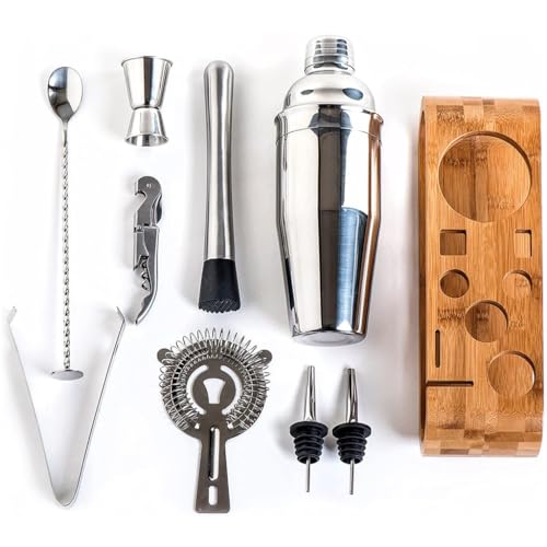 Set Coctelera y Accesorios 12 Piezas Acero Inoxidable miniatura 3