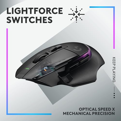 Image of Logitech G502 X PLUS LIGHTSPEED Wireless RGB Gaming Mouse and G640 SE Large Cloth Gaming Mouse Pad (460 x 400 x 3 mm) - Black